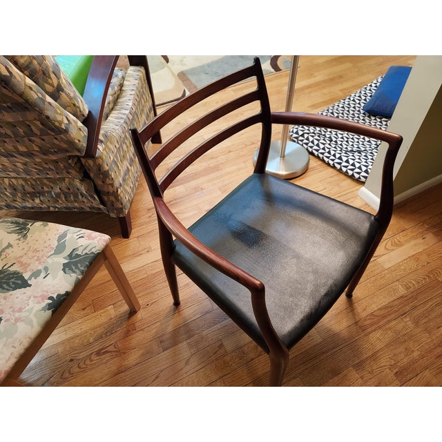 Auburn 1970s Neil's Moller No 62 and 78 Rosewood Dinning Chairs. Set of 6 For Sale - Image 8 of 8