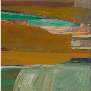 Landscape D by Hiroshi Sato | Oil on canvas Abstract landscape with earthy tones and shapes. For Sale