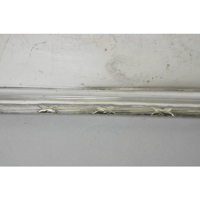 Silver Antique Waring & Gillow English Edwardian LRG Silver Plated Serving Platter Tray For Sale - Image 8 of 14