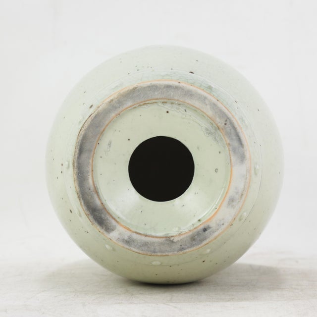 Vintage Chinese Celadon Crackle Glaze Decorative Porcelain Drum For Sale - Image 10 of 11