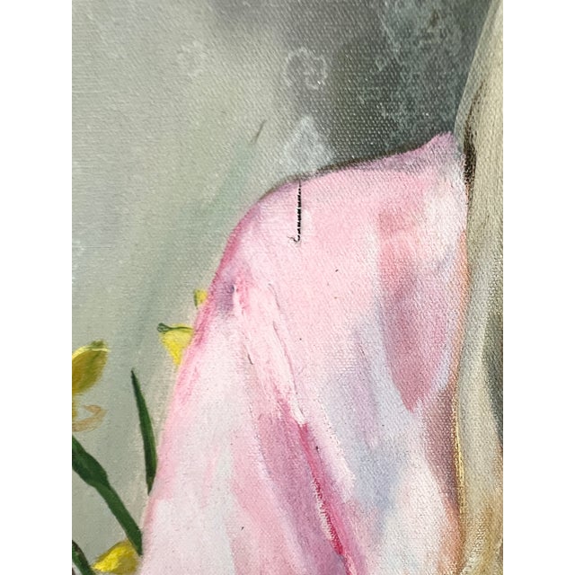 Vintage Comer Jennings Portrait Painting 1970s Original Signed For Sale - Image 13 of 18