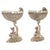 Rococo Antique Pair German Silver Master Salts Grotto Shells Putti Dolphins Hannau 1890 For Sale - Image 3 of 17