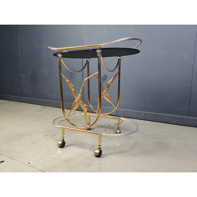 Metal Vintage Italian Bar Cart, 1970s For Sale - Image 7 of 11