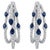 Blue Natural Blue Sapphire & Diamond Earring in 18k Gold For Sale - Image 8 of 8