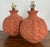 Mid-Century Modern Vintage Terracotta Faux Weave Lamps - A Pair For Sale - Image 3 of 12