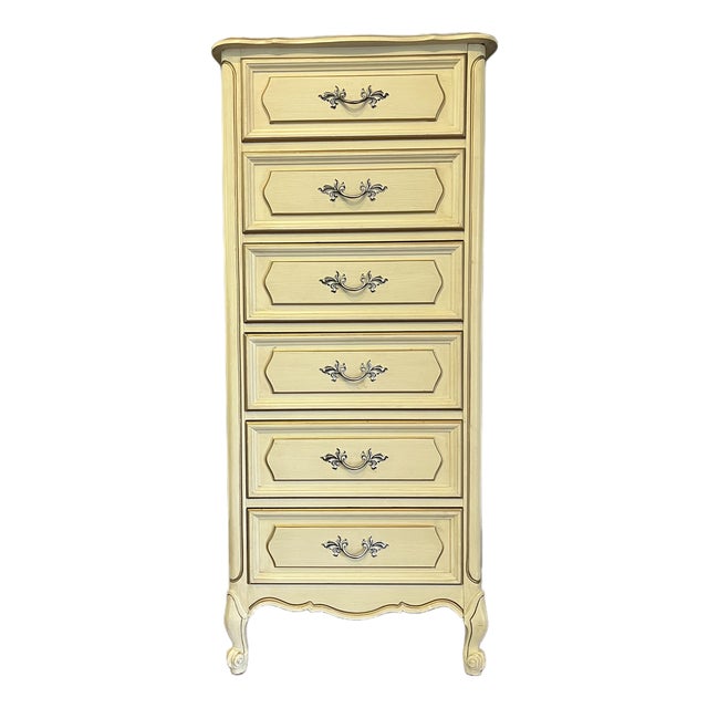 Vintage Henry Link French Country Provincial Tall 6-Drawer Dresser For Sale