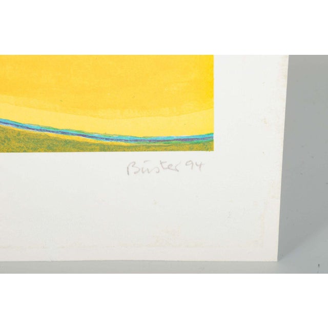 1990s Buster Bruun, Colorful Abstract Landscape, 1994, Color Lithograph For Sale - Image 5 of 6