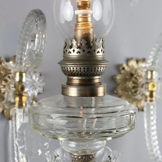 Antique Wall Lamps in Glass, Italy, Set of 2 For Sale - Image 5 of 13
