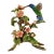 Jay Strongwater Dawn Hummingbird Tableau With Swarovski Crystals - Flora and Fauna Collection For Sale