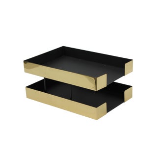 Vintage Knoll Brass Desk Tray For Sale