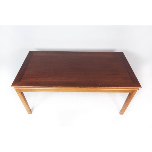 Coffee table in light mahogany of Danish design from the 1960s. The table is in great vintage condition.