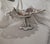 Antique porcelain server/bowl with rich floral design, botanical element featuring ornate gilded frameworks, scalloped...
