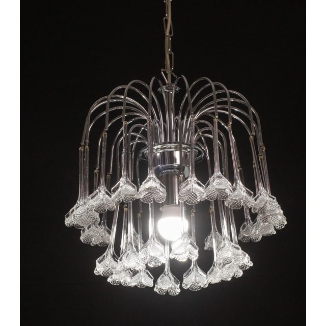 1970s Set of 2 Vintage White Murano Chandelier, 1980s For Sale - Image 5 of 12