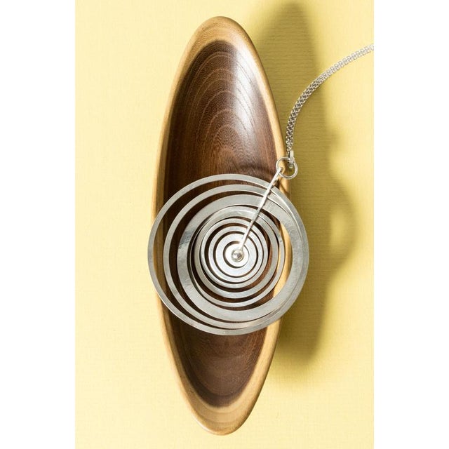 Metal Silver Moon Pendant by Tapio Wirkkala from Nesto, 1971 For Sale - Image 7 of 7