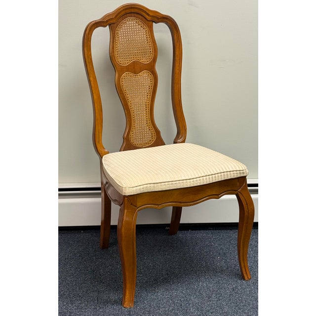 1990s Late 20th Century French Cane Back Dining Chairs - Set of 6 For Sale - Image 5 of 12