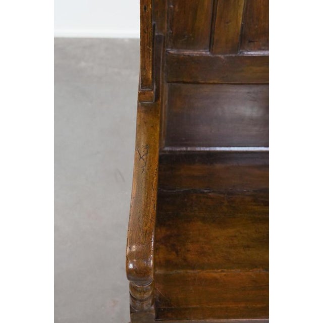 Wood Antique English Hooded Lambing Chair, 1700s For Sale - Image 7 of 17