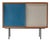 Mid-Century Modern French Cabinet with Sliding Panels by Guillerme et Chambron, 1950s For Sale