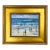 Contemporary Coastal Beach Painting by J. Morgan, Custom Gold Frame For Sale