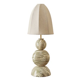 Edison Green & White Marble Table Lamp by Henry Holland Studio For Sale