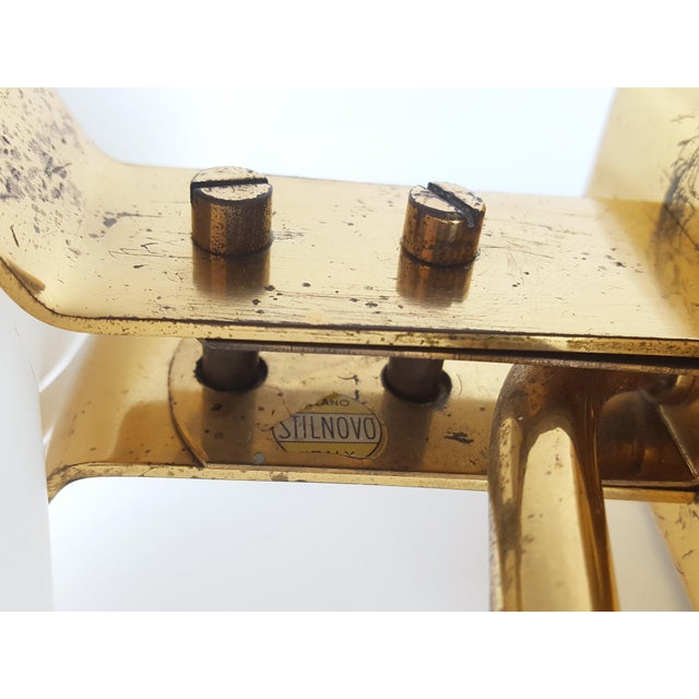 Large Opaline Glass and Brass Sconce 2118 from Stilnovo, 1959 For Sale - Image 9 of 17