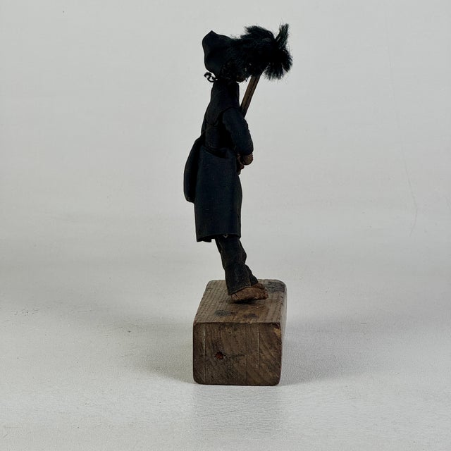 A possibly Italian or French figure made of clay and clothe, representing a chimney sweeper. We adore everything about...