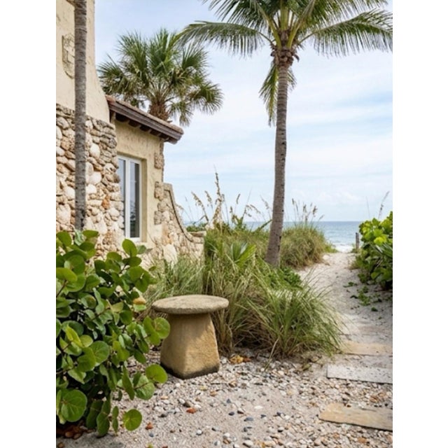 Stone Monumental Vintage Cast Stone Garden Mushroom For Sale - Image 7 of 12
