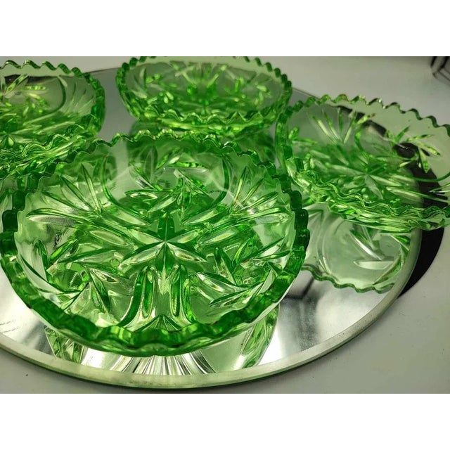 Forest Green Art Deco Green Bowls from Niemen Steelworks, 1930s, Set of 4 For Sale - Image 8 of 9