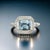 Silver Natural Aquamarine Diamond Ring 6.5 14k White Gold 3.05 TCW Certified For Sale - Image 8 of 13