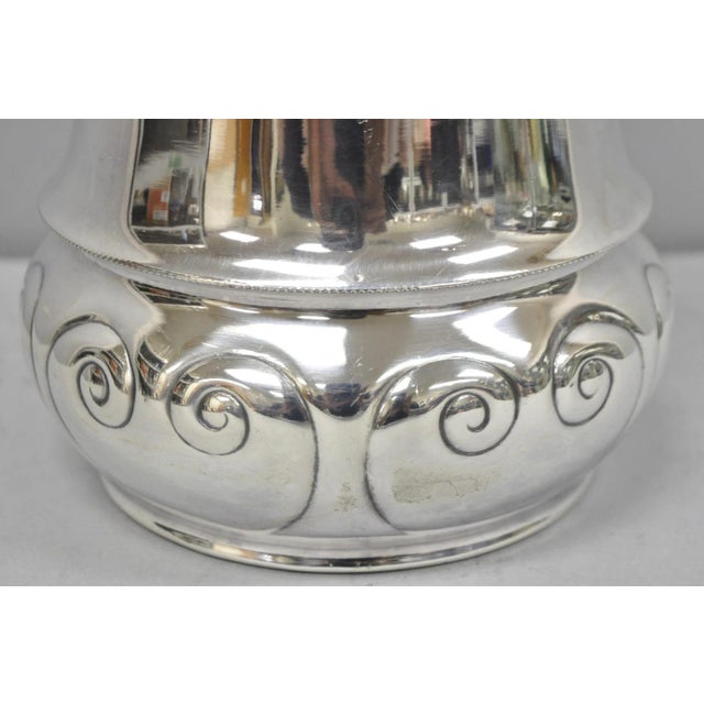 Antique Derby Silver English Victorian Silver Plated Large Warm Water Pitcher For Sale - Image 9 of 18