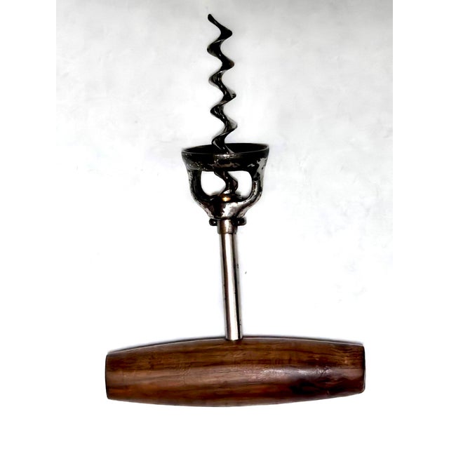 Alessi Early 20th Century T Handle Wood Bell Corkscrew For Sale - Image 4 of 7