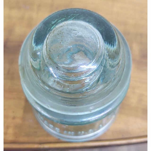 Vintage Whitall Tatum Co No 2 Aqua Glass Insulator For Sale - Image 9 of 10