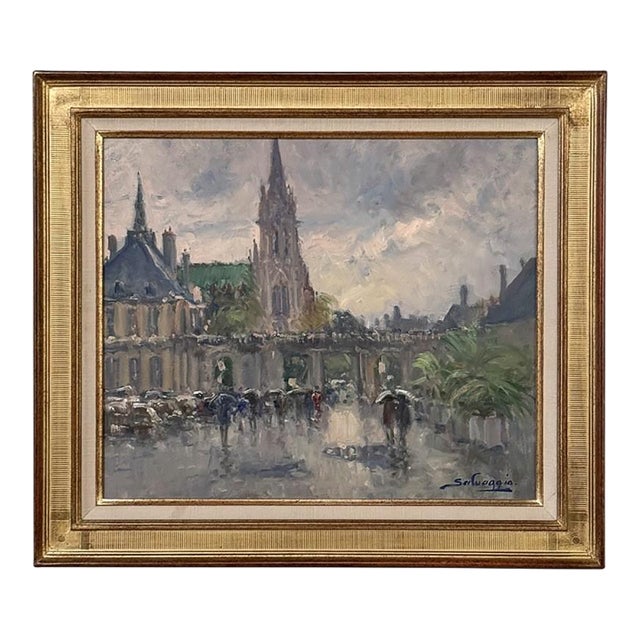 Framed Oil on Canvas by José Salvaggio (1953-) 'Place De La Carrière ~ Nancy' For Sale