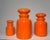 Mid-Century Modern Vintage Mid Century Modern Bright Orange Apothecary Lidded Jars, Set of 3 For Sale - Image 3 of 9