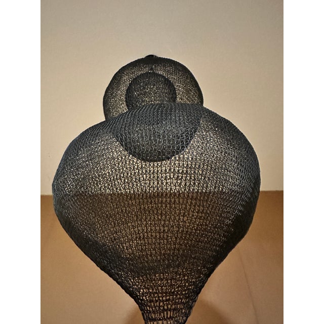 Mid-Century Modern Contemporary Knitted Metal Hanging Sculpture For Sale - Image 3 of 12