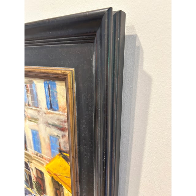 “Morning Light in a French Square” – Impressionist Oil on Board For Sale - Image 11 of 11