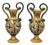Pair Of 20th Century Italian Painted Ceramic Vases For Sale