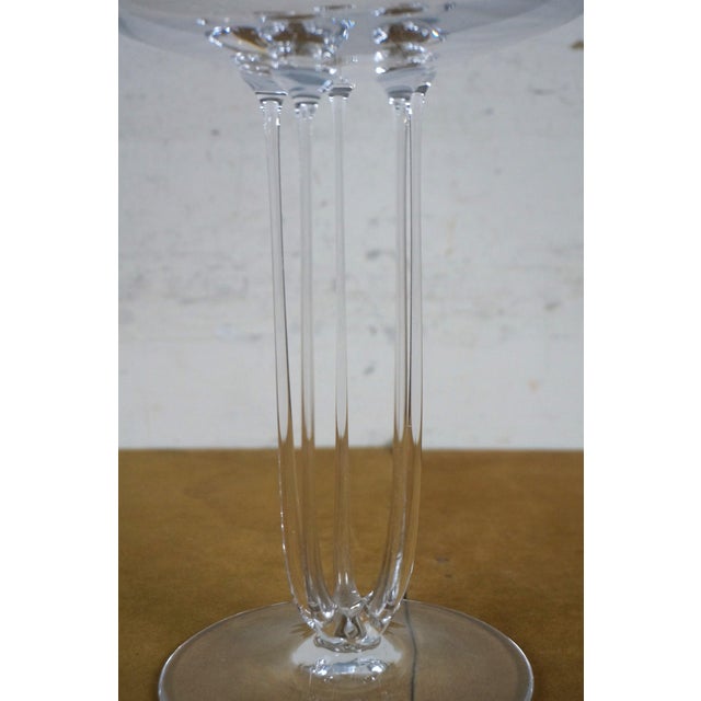 Late 20th Century Rosenthal German Crystal Glass Centerpiece Pedestal Bowl Compote Riser For Sale - Image 9 of 12