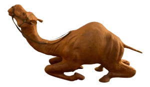 Late 20th Century Leather Wrapped Camel Figurine