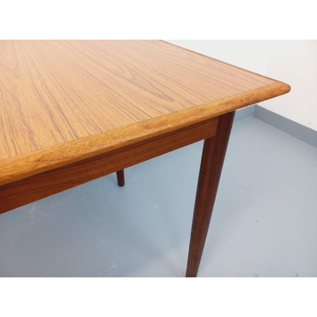 Vintage Scandinavian Style Rectangular Dining Table in Teak and Melamine, 1960s For Sale - Image 6 of 18