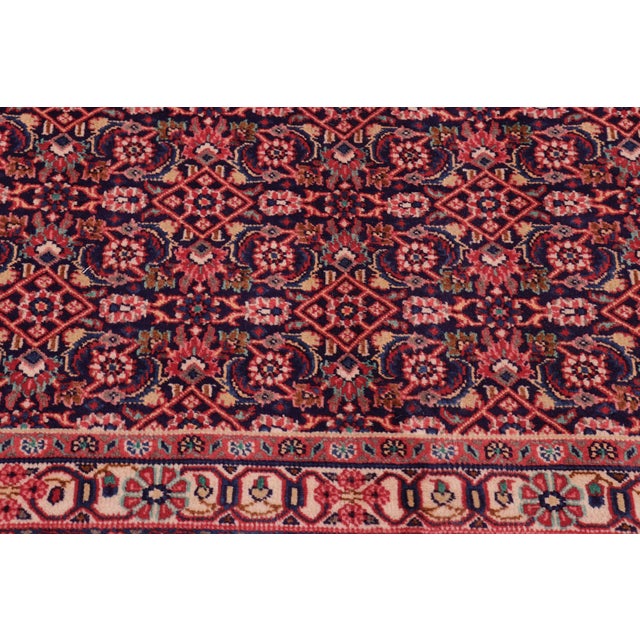 Vintage Hand-Knotted Wool Rug – 10'0" X 12'6" – Blue & Red For Sale In New York - Image 6 of 7
