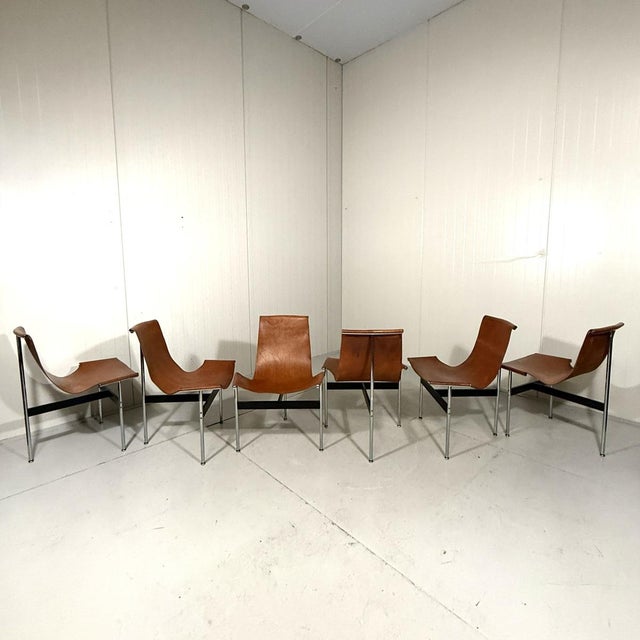 1950s T-Chairs by Katavolos, Kelley and Littell for ICF De Padova, Italy, 1950s, Set of 6 For Sale - Image 5 of 18