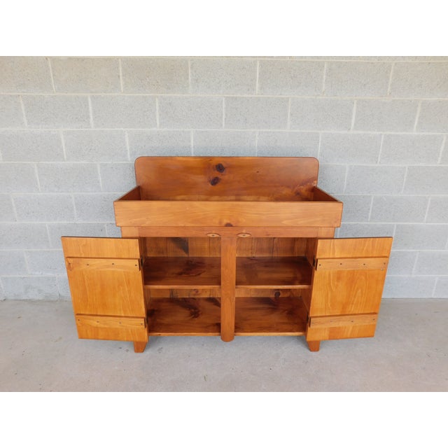 Primitive Shaker Style Pine Dry Sink For Sale - Image 9 of 15