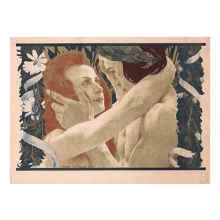 Henri Bellery-Desfontaines, L'Énigme (The Enigma), 1898, Original Lithograph For Sale