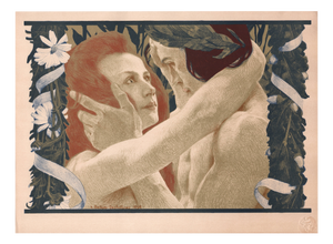 Henri Bellery-Desfontaines, L'Énigme (The Enigma), 1898, Original Lithograph