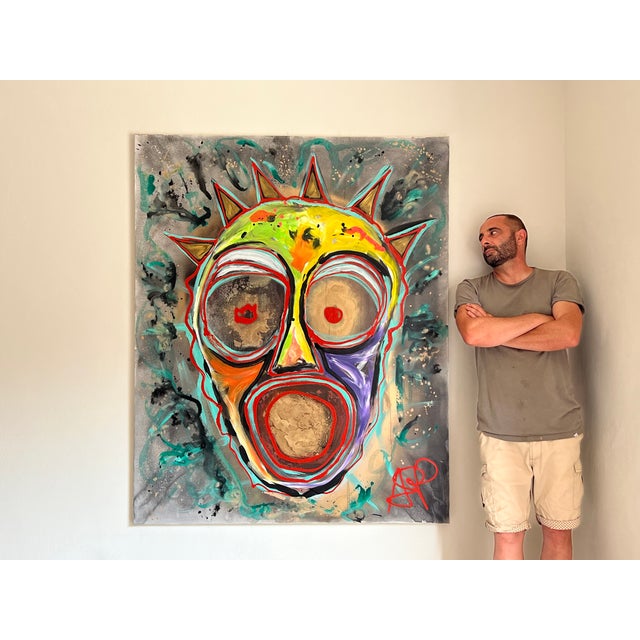 Textile ArpVerdeacqua, Breaking Through the Other Side, 2022, Acrylic on Canvas For Sale - Image 7 of 8