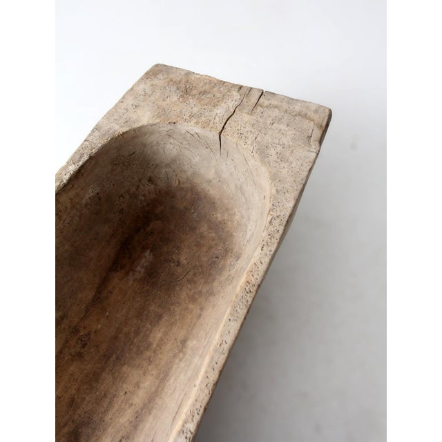 Antique 19th Century American Hand Hewn Dough Bowl For Sale - Image 12 of 18