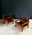 Mid-Century Modern Mid-Century Modern Lounge Chairs in Leather and Teak, 1960s, Set of 2 For Sale - Image 3 of 18
