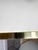 Metal Brass and Glass Console Table With a Leather Top For Sale - Image 7 of 9