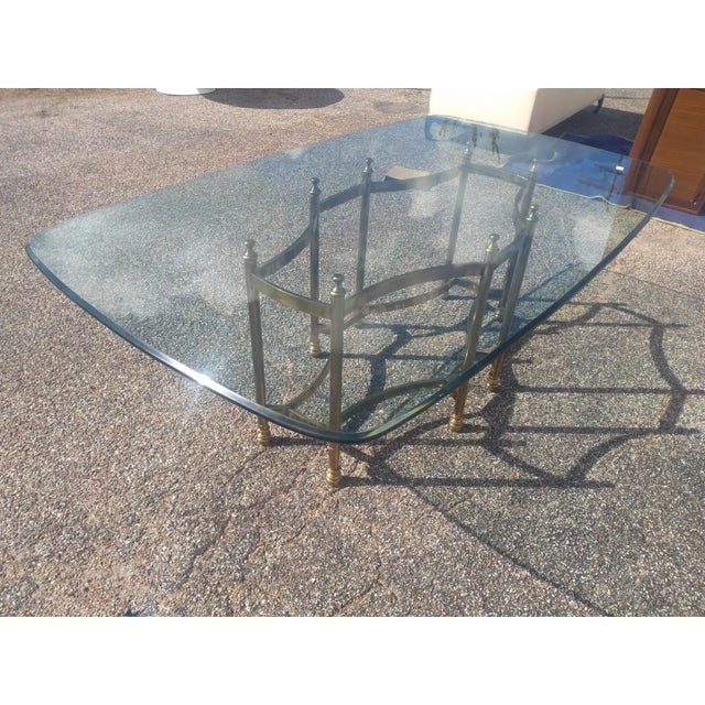 Mid-20th Century Maison Baguès Style Beveled Glass Dining Table Top For Sale In Houston - Image 6 of 7