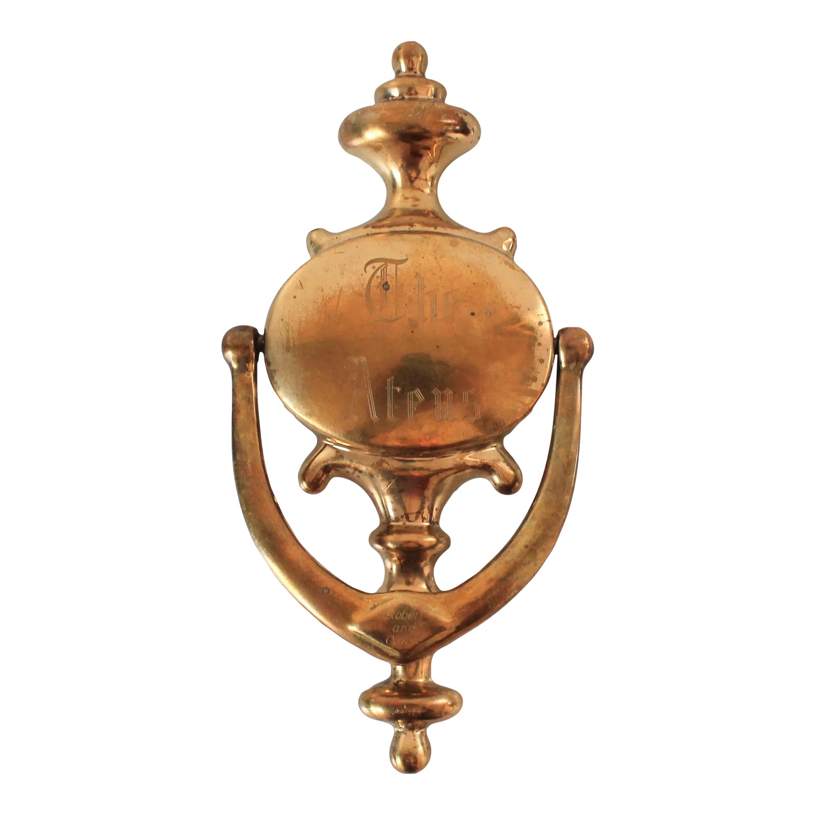 Vintage Solid Brass Door Knocker | Chairish